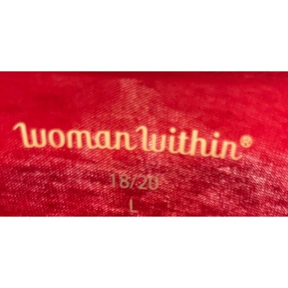 Woman Within +18/20 Red Dog Skiing Holiday Graphic Crew Neck Long Sleeve Tee - Picture 5 of 5